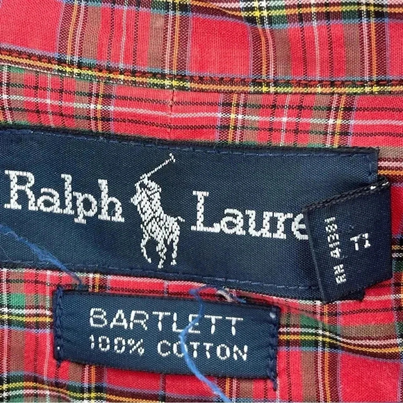 Ralph Lauren Mens Shirt Button Down Long Sleeve Mens Size XL Plaid 2158 - Picture 4 of 7